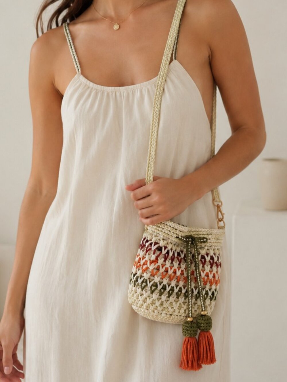 Handmade Colombian Mochila Bag Small NWT Boho Chic Shoulder Crossbody Purse
